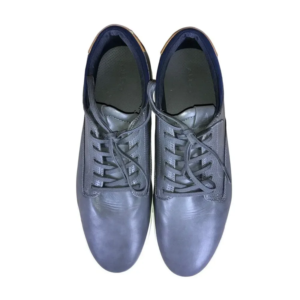 Aldo Dress Shoes Men’s 13 Blue Leather Oxford Loafer Formal Sneakers Preppy